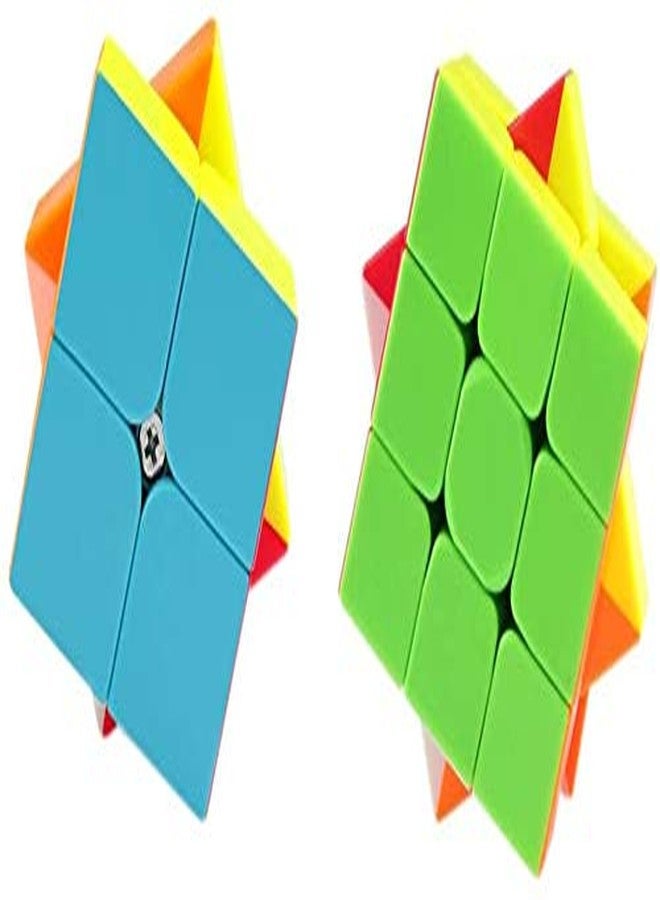 Authfort Speed Cube Bundle 2x2 3x3 Magic Cube Set 2x2 3x3 Stickerless Puzzle Toy (2 Pieces) - Image 5